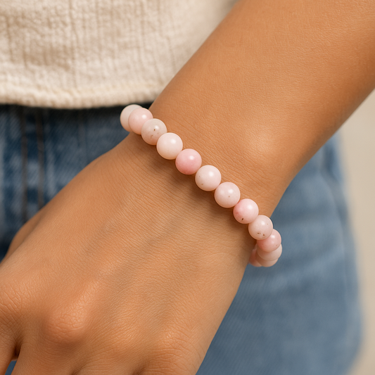 Pink Opal Crystal Bracelet